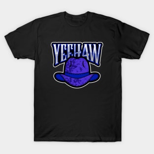 Cowboy Gift Yeehaw Western Blue Cowboy Hat T-Shirt